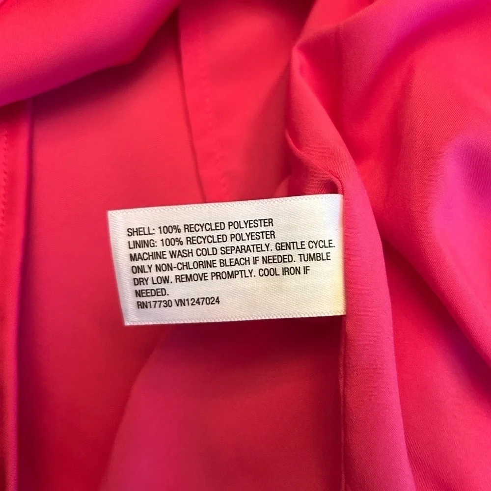 Kate Spade 90s Vibrant Pink Mini Tank Shift Dress with Bows Silky Womens Size 1X